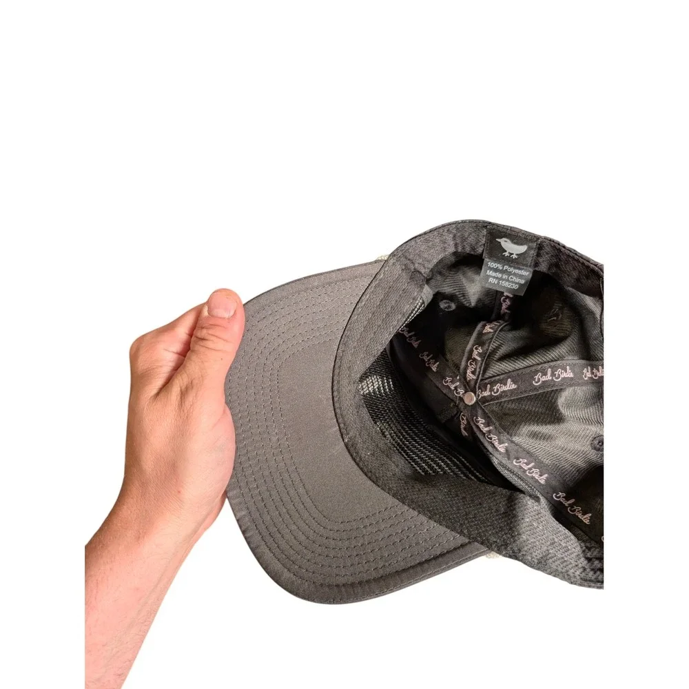 Bad Birdie Golf Hat Black Rope Snapback Script Logo Polyester Cap RN 158230
